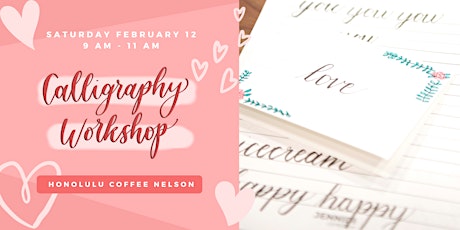 Valentine's Day Brush Lettering Calligraphy Workshop Vancouver BC primary image