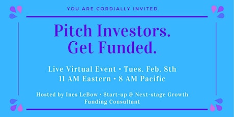Company Setup for Investor Pitch & Funding Success. Feb. Live Virtual Event ingressos