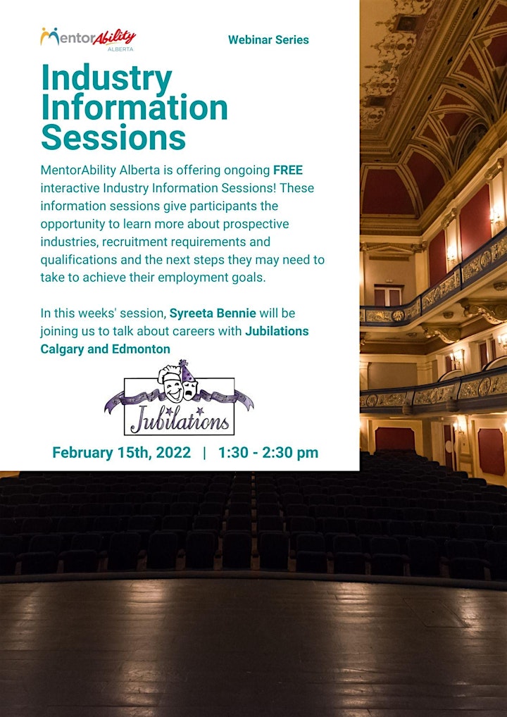 MentorAbility Industry Information Session: Jubilations YYC and YEG image
