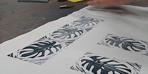 Lino Printing on Fabric