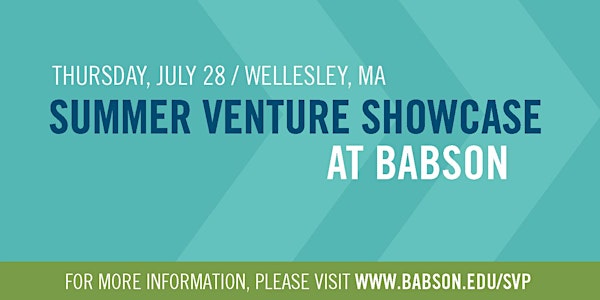 2016 Babson Summer Venture Showcase Wellesley