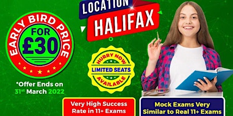 @ HALIFAX CENTRE -  IN PERSON 11+ GL MOCK TESTS tickets