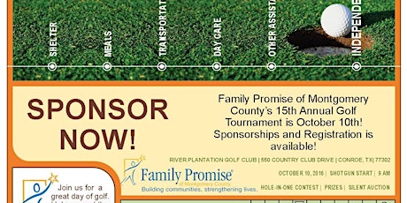 Family Promise of Montgomery County's 15th Annual Golf Tournament primary image