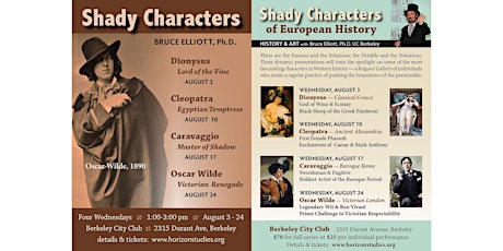 Shady Characters Full Series Tickets primary image
