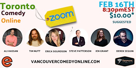 TORONTO COMEDY ONLINE - FEB 16TH primary image