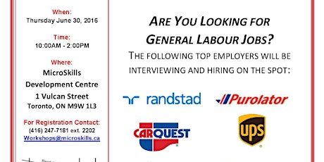 General Labour Job Fair!!!!! primary image