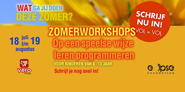 Zomerworkshop op een speelse wijze leren programmeren