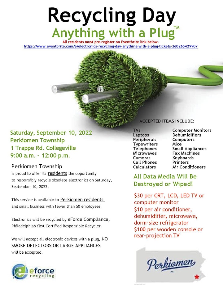 ELECTRONICS RECYCLING DAY- ANYTHING WITH A PLUG image