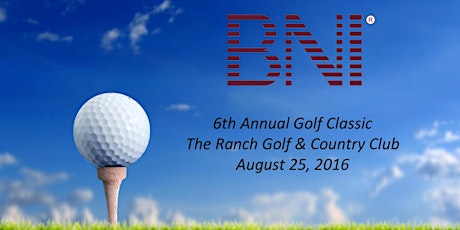 6th Annual BNI Charity Golf Classic 2016 primary image