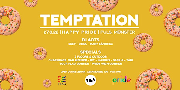 Temptation Happy Pride Münster CSD, 27.8.22, Puls