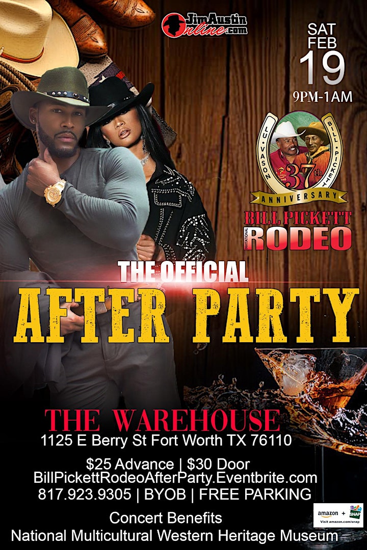 OFFICIAL BILL PICKETT RODEO AFTER PARTY |9PM-1AM @ THE WAREHOUSE image