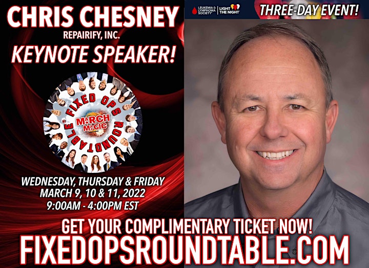 Ted Ings Presents FIXED OPS ROUNDTABLE: March Magic! 3-Day Virtual Event image