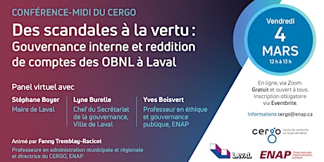 Gouvernance interne et reddition de comptes des OBNL à Laval