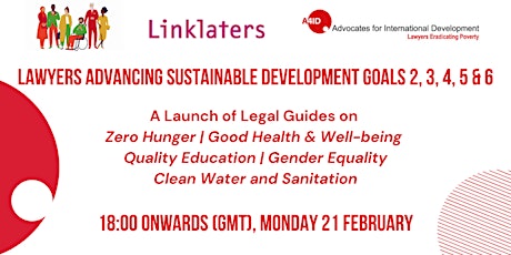 Lawyers Advancing Sustainable Goals 2,3,4, 5 & 6 primary image