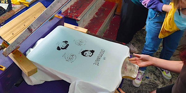Initiation à la sérigraphie textile.  On imprime sur vos T-shirts!