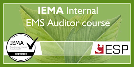 IEMA Certified Internal EMS Auditor Course - 3 days primary image