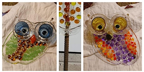 Upcycled Glass Garden Owl Yard Art - Waterford tickets