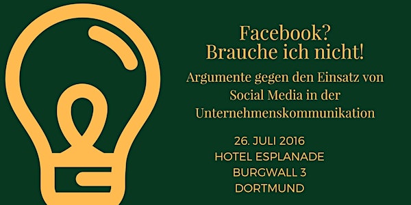"Die Berater" - Facebook? Brauche ich nicht. - Argumente gegen den Einsatz von Social Media in der Unternehmenskommunikation