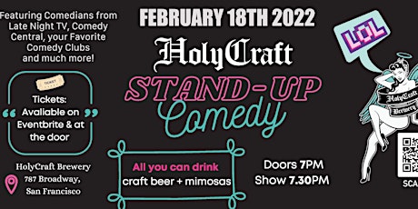 Holy Craft Comedy: Stand-up Comedy & Bottomless Beer and Mimosas primary image