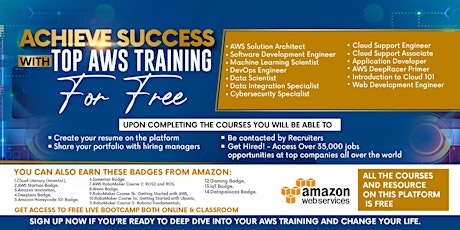 AWS Training Courses to Learn  AWS Cloud & TOP IT Platforms for  free tickets