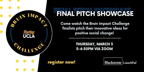 Startup UCLA's Bruin Impact Challenge Final Pitch Showcase primary image