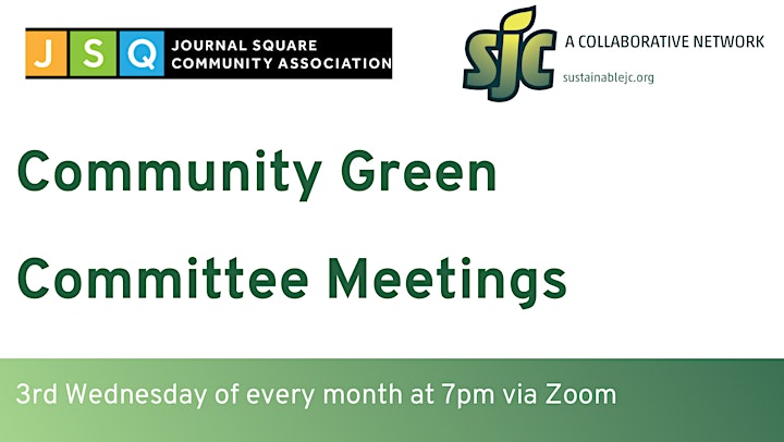 Community Green Committee  Meetings  - JSQCA + SJC hosted via Zoom image