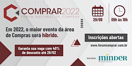 Fórum Nacional de Compras - COMPRAR 2022 tickets