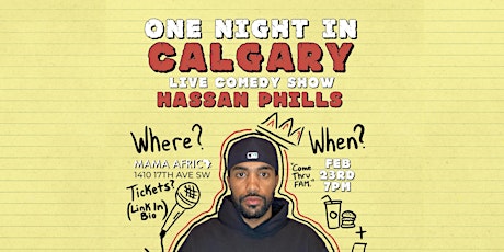 One Night In Calgary Live Comedy Show - Feb. 23rd primary image