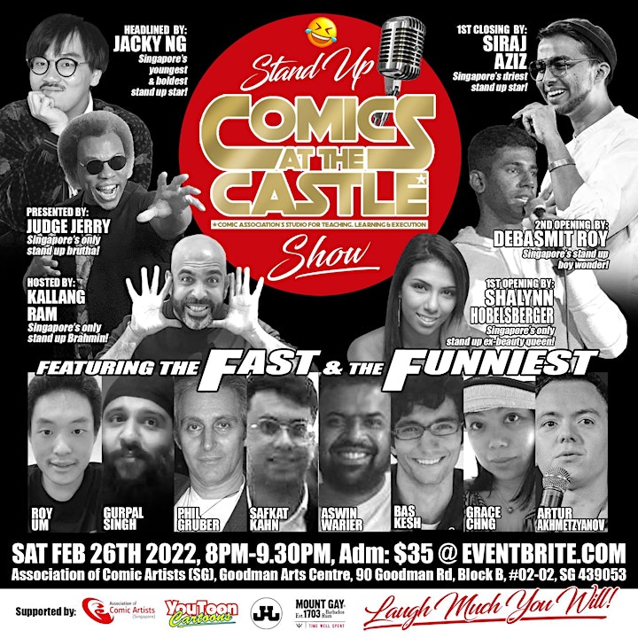 SAT NIGHT: Stand Up COMICS At The CASTLE Show! image