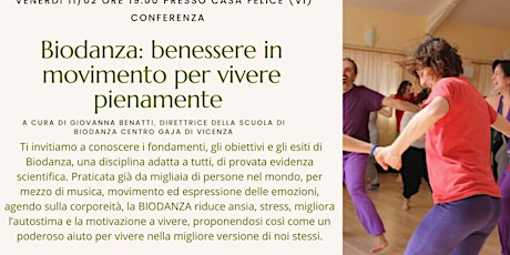 Immagine principale di Metti in movimento la salute: Conferenza introduttiva alla Biodanza 