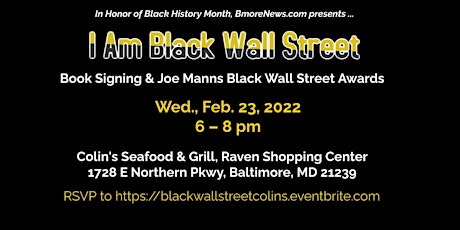 "I Am Black Wall Street" Book Signing & Joe Manns Black Wall Street Awards