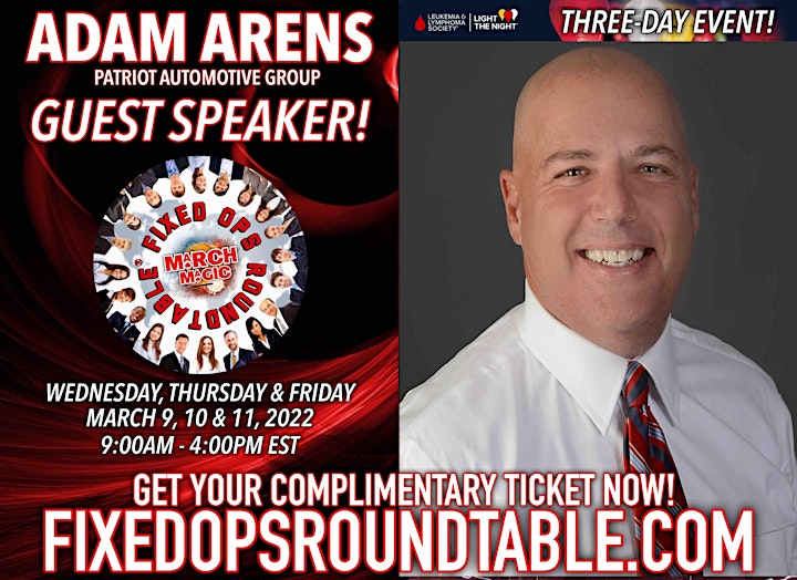 Ted Ings Presents FIXED OPS ROUNDTABLE: March Magic! 3-Day Virtual Event image