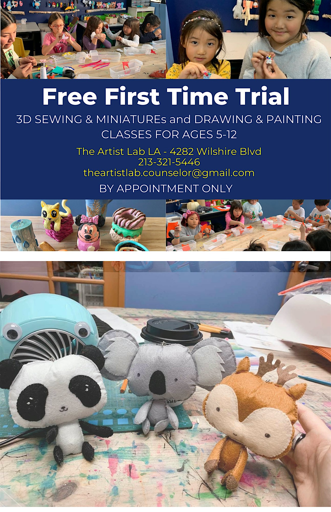 Free Kid's Fine Art Trial Class Los Angeles (3.5 to 16 years old)