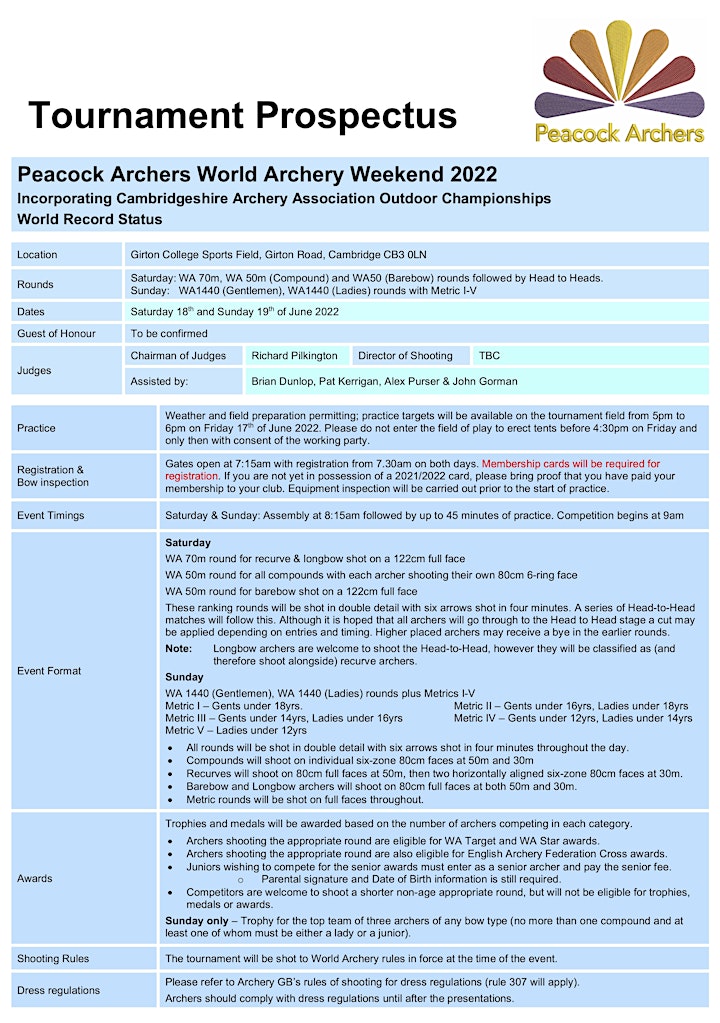 World Archery Weekend 18th & 19th June 2022 image