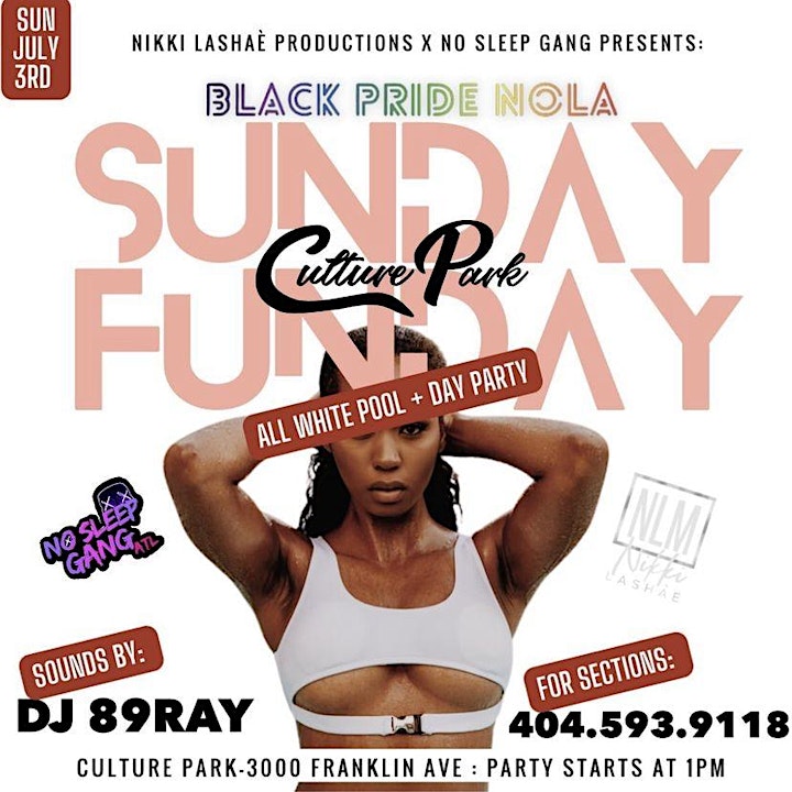 NOLA PRIDE SUNDAY FUNDAY- ALL WHITE POOL + DAY PARTY image