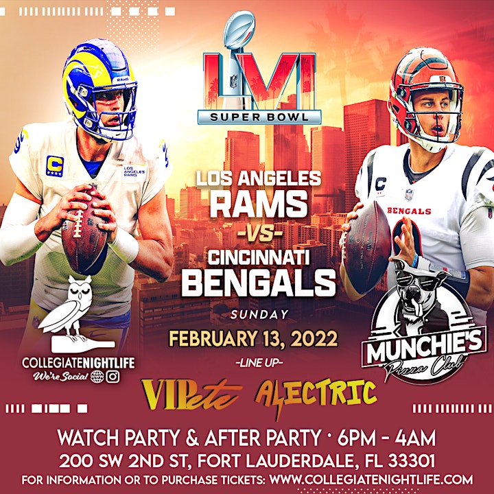 SUPER BOWL WATCH PARTY & AFTER PARTY @ MUNCHIES image