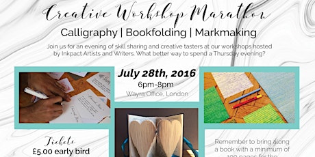 Digital Detox Creative Workshop Marathon- Watercolour | Markmaking | Bookfolding primary image