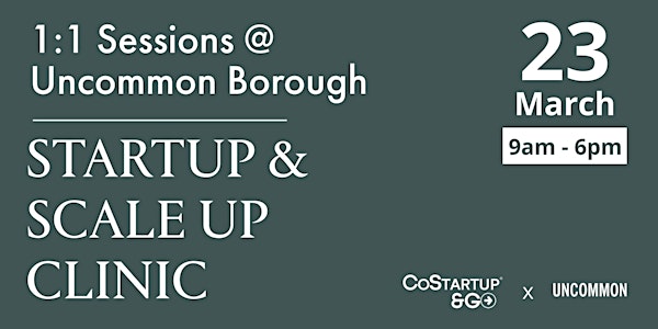 Startup & Scale up Clinic 1:1 Sessions