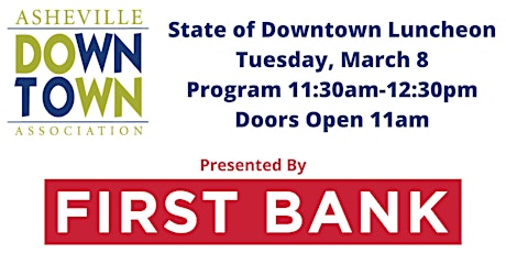 Primaire afbeelding van State of Downtown Luncheon, presented by First Bank