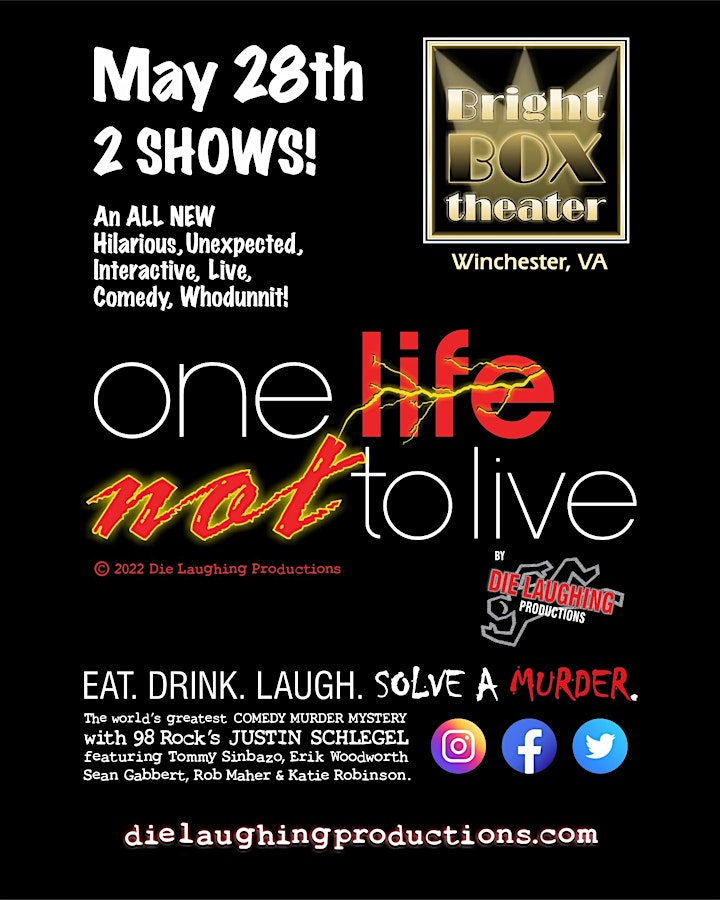 "One Life Not To Live" - A Murder Mystery Comedy Show // 7PM SHOW image