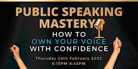 Public Speaking Mastery - How to Own your VOICE with Confidence [SOLD OUT] primary image