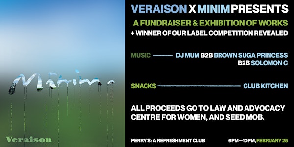 Minim X Veraison Magazine Label Competition Fundraiser