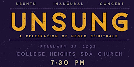 Primaire afbeelding van Unsung: A Celebration of Negro Spirituals