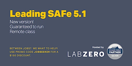 Leading SAFe 5.1 - Remote - Guaranteed to Run primary image