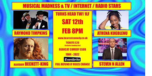 Bearcat Comedy Show Sat  12th February 2022