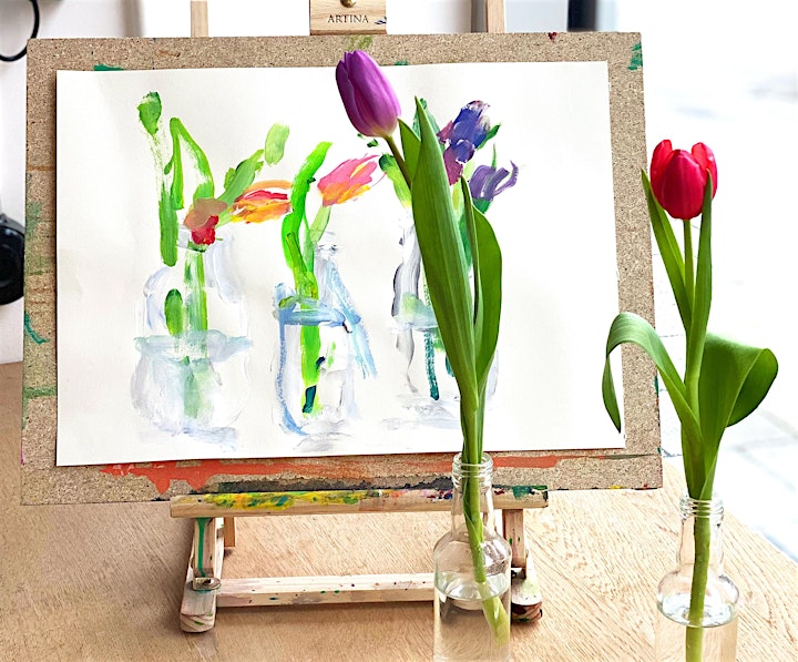 Familienzeit-Workshop: Wir malen den Frühling: Bild 