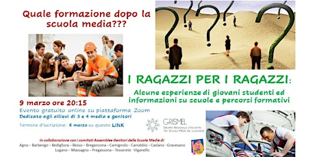 Hauptbild für I RAGAZZI PER I RAGAZZI - Quale formazione dopo la scuola media?