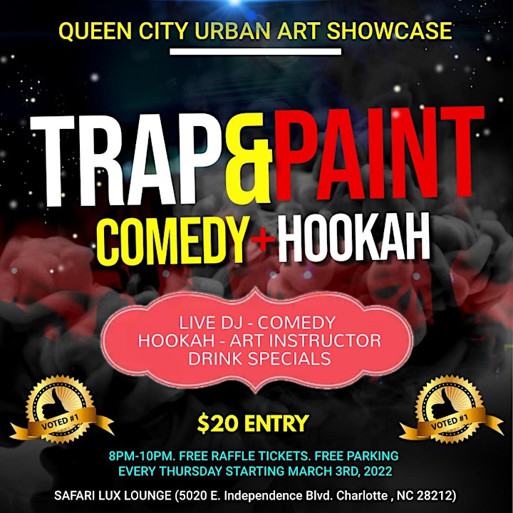 Trap & Paint (Comedy + Hookah Edition) image