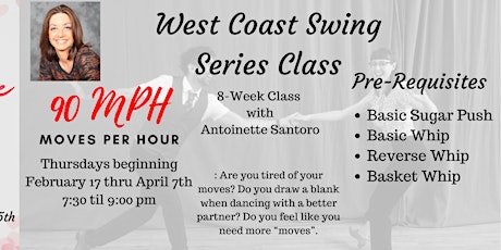 90 MPH (Movements Per Hour) West Coast Swing Series Class primary image