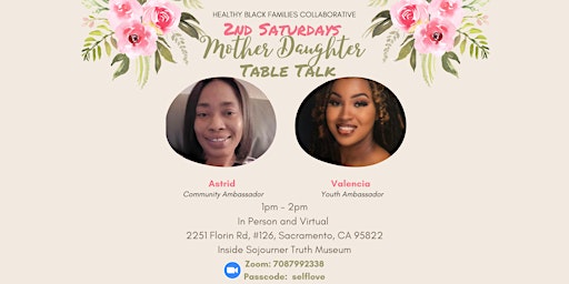 2nd Saturdays Mother Daughter Table Talks